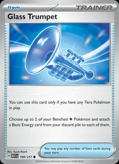 Glass Trumpet card in English
