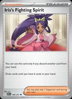 Iris's Fighting Spirit card in English