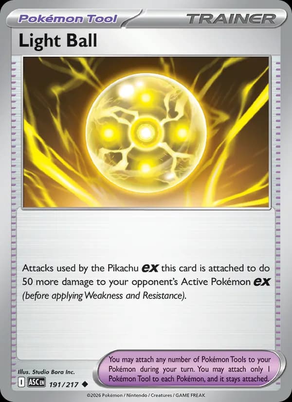 Light Ball card in English