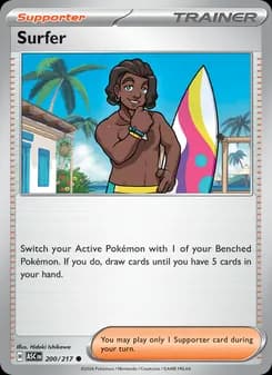 Surfer card in English