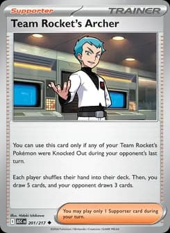 Team Rocket's Archer card in English
