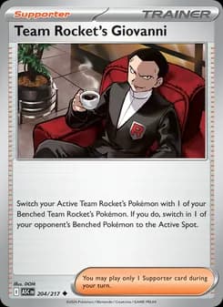Team Rocket's Giovanni card in English