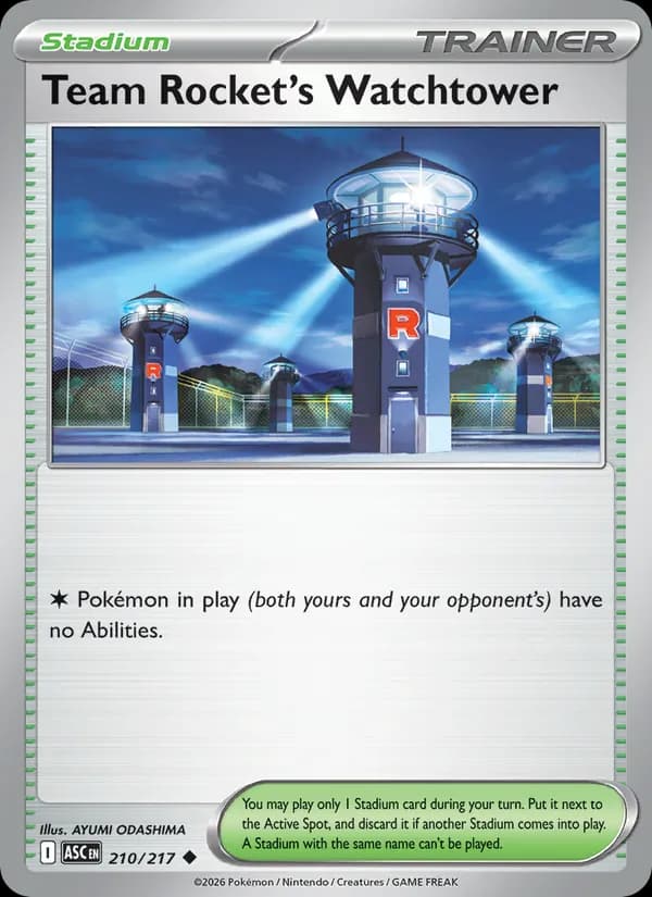 Team Rocket's Watchtower card in English