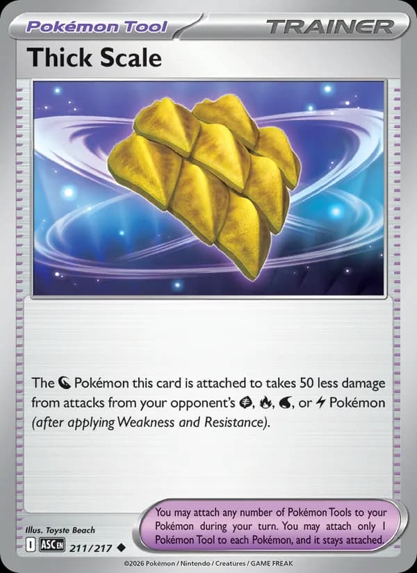 Thick Scale card in English