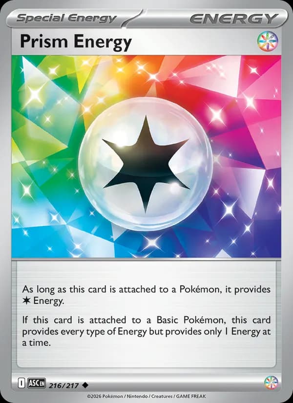Prism Energy card in English