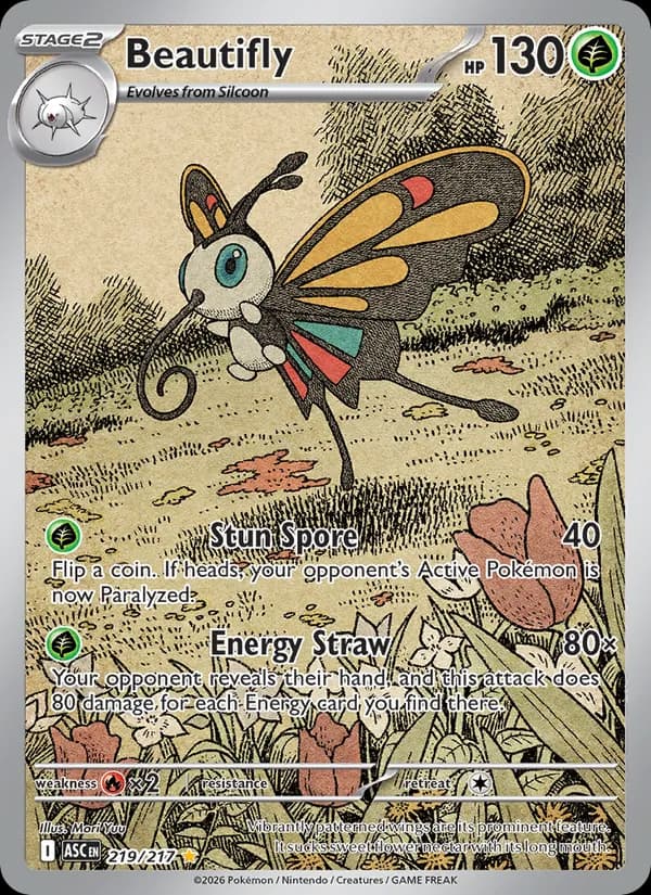 Beautifly card in English