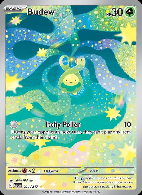 Budew card in English