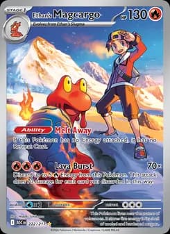 Ethan's Magcargo card in English