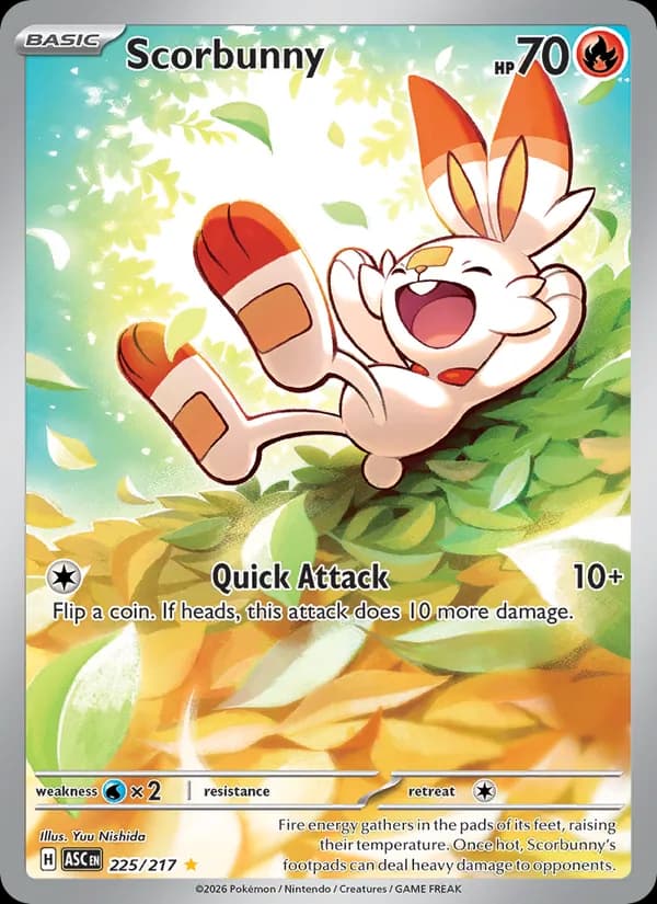 Scorbunny card in English