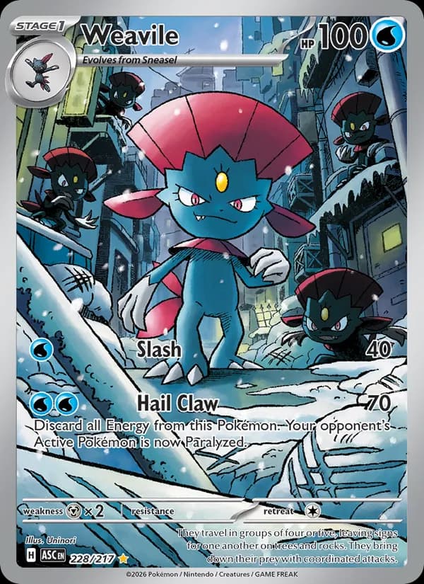 Weavile card in English