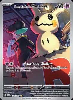 Team Rocket's Mimikyu card in English