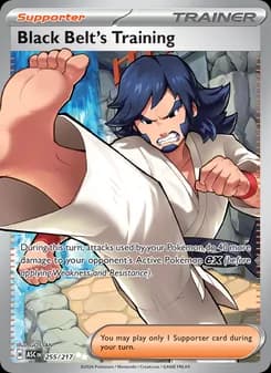 Black Belt's Training card in English