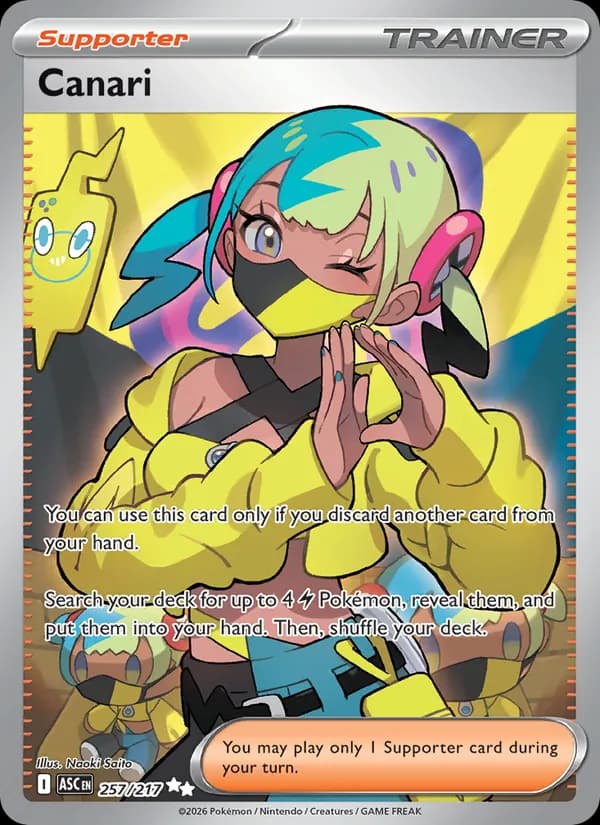 Canari card in English