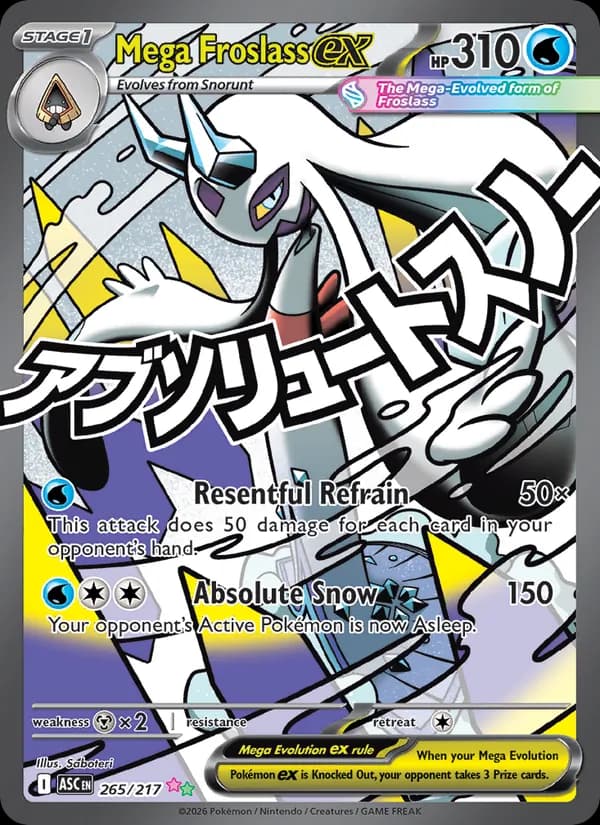 Mega Froslass ex card in English
