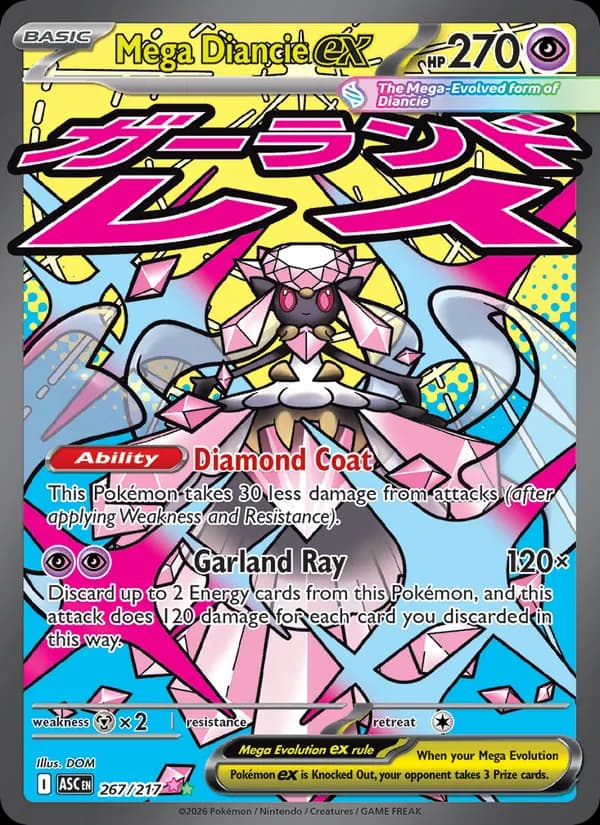 Mega Diancie ex card in English