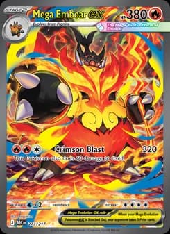 Mega Emboar ex card in English
