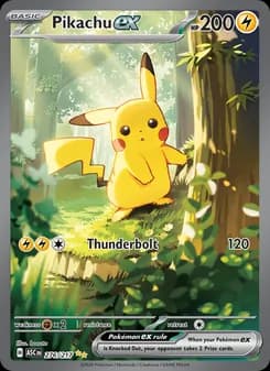 Pikachu ex card in English
