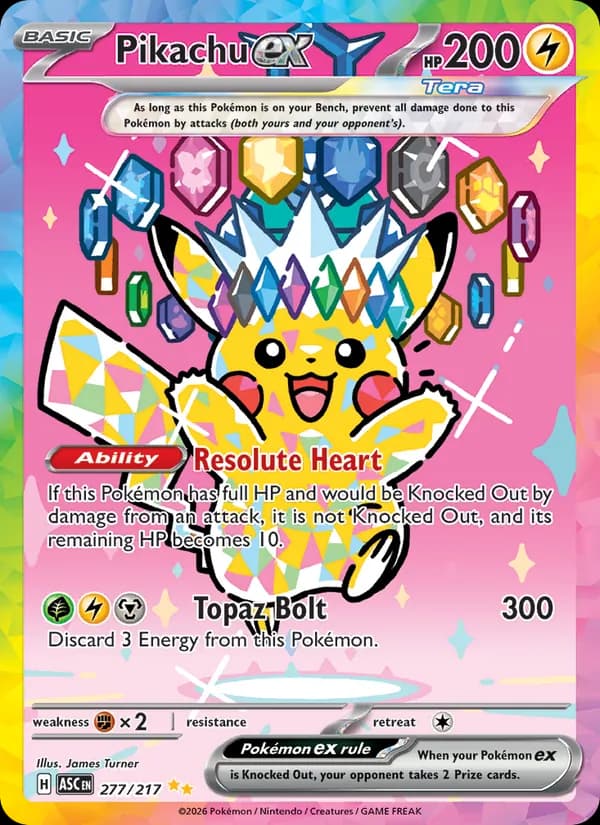 Pikachu ex card in English
