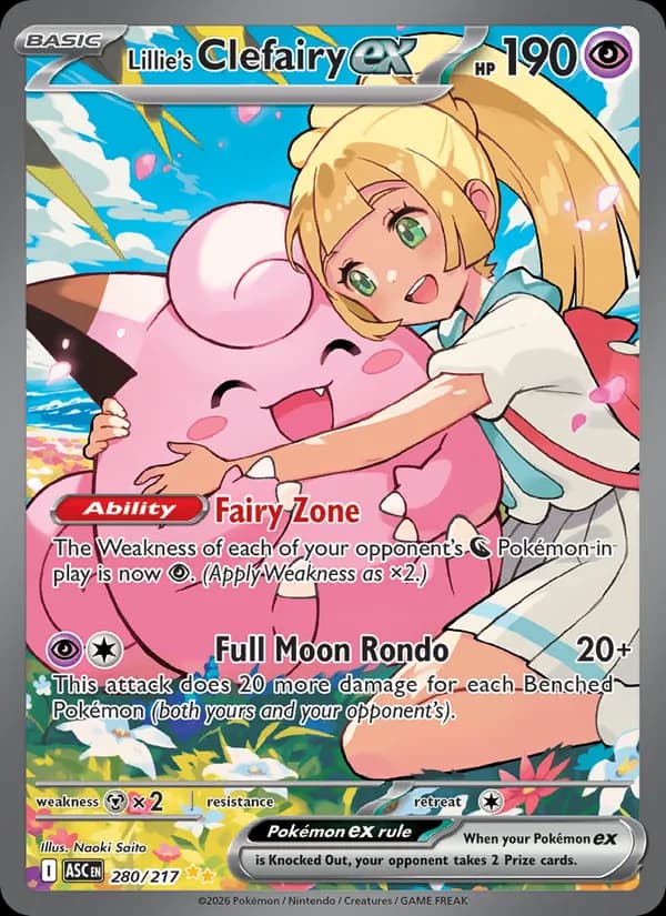 Lillie's Clefairy ex card in English