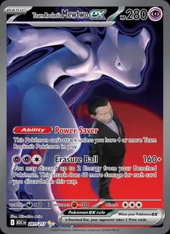 Team Rocket's Mewtwo ex card in English
