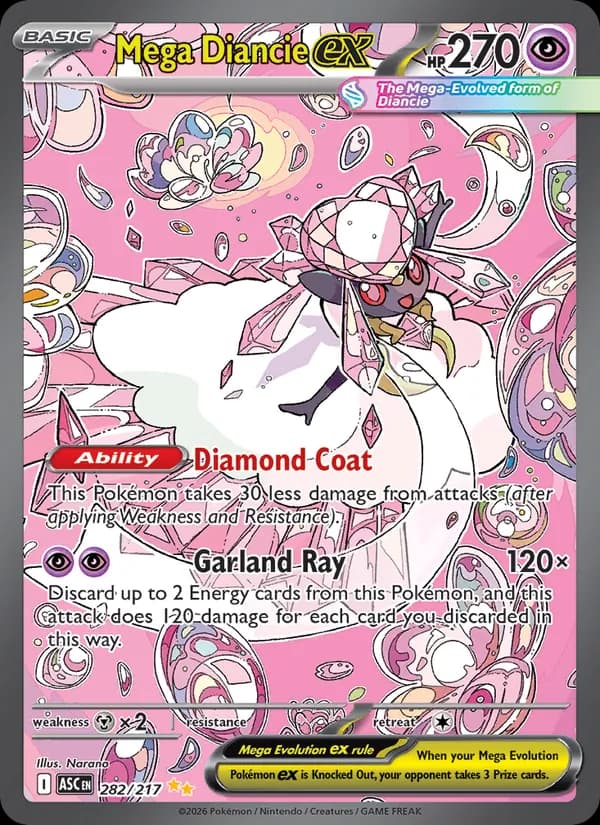 Mega Diancie ex card in English