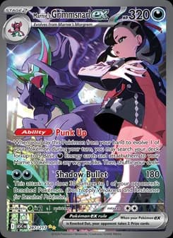 Marnie's Grimmsnarl ex card in English