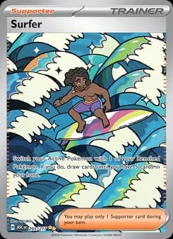 Surfer card in English