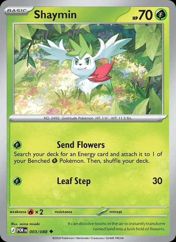 Shaymin card in English