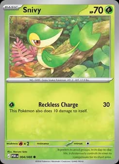 Snivy card in English