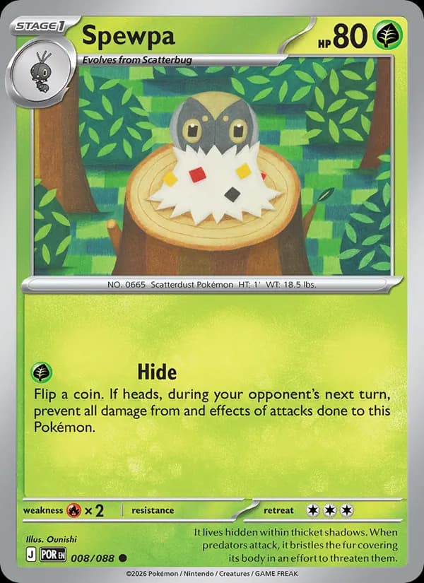 Spewpa card in English