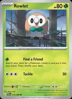 Rowlet card in English