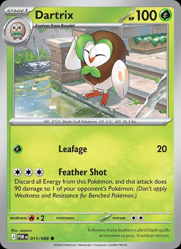 Dartrix card in English
