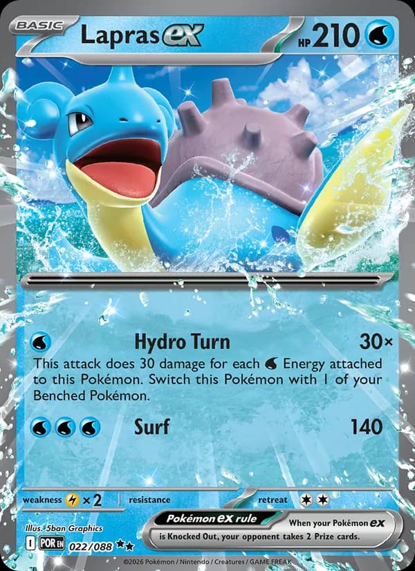Lapras ex card in English