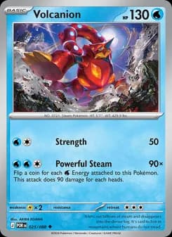 Volcanion card in English