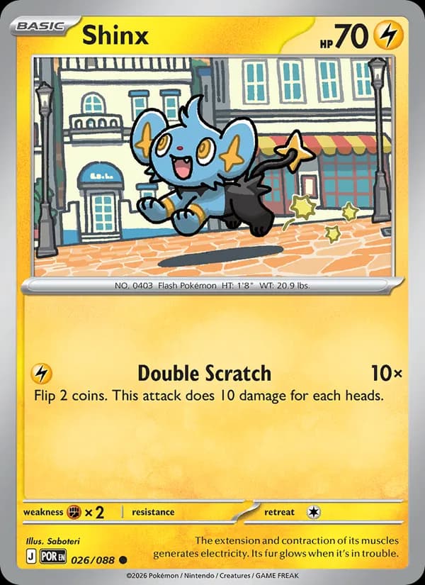 Shinx card in English