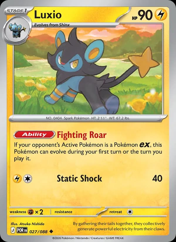 Luxio card in English