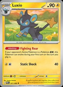 Luxio card in English