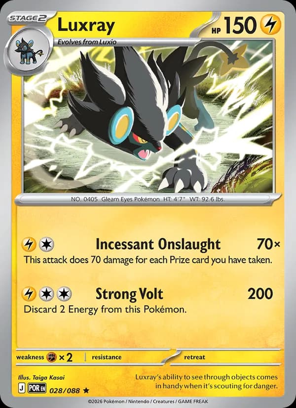 Luxray card in English