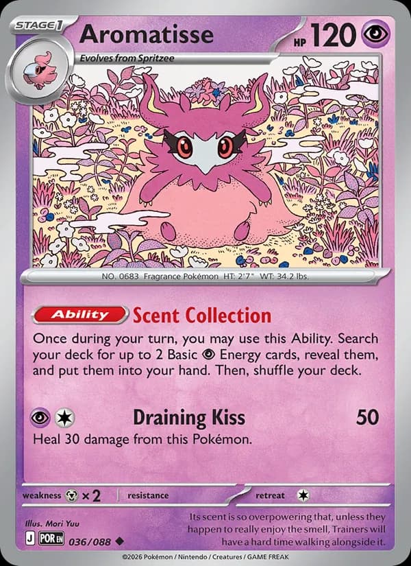 Aromatisse card in English