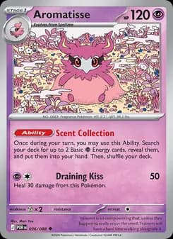 Aromatisse card in English