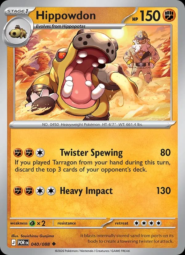 Hippowdon card in English