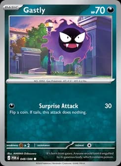 Gastly card in English