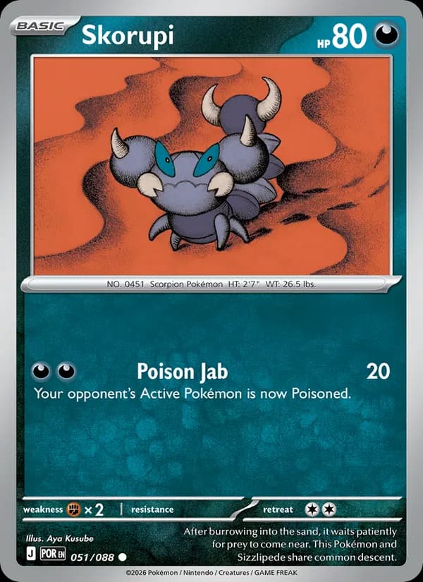 Skorupi card in English