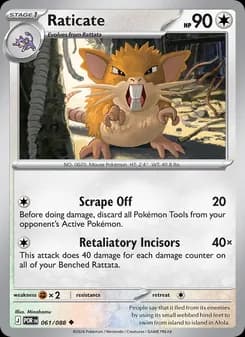 Raticate card in English