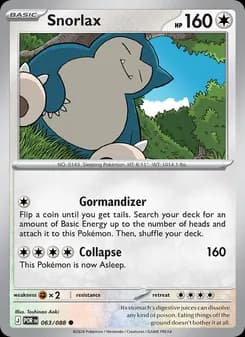 Snorlax card in English