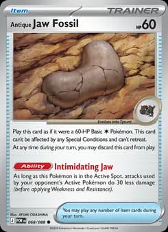 Antique Jaw Fossil card in English
