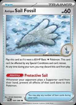 Antique Sail Fossil card in English