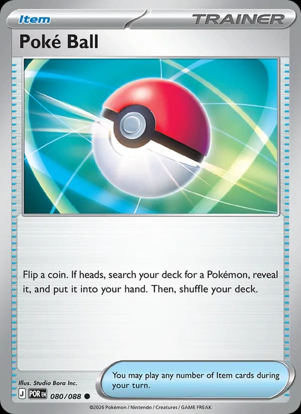 Poké Ball card in English