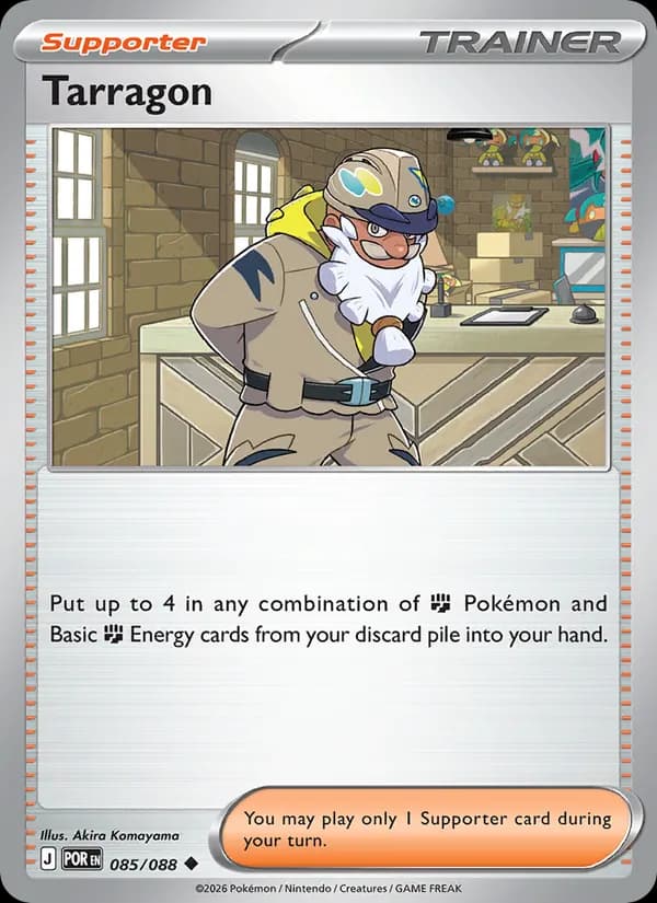 Tarragon card in English