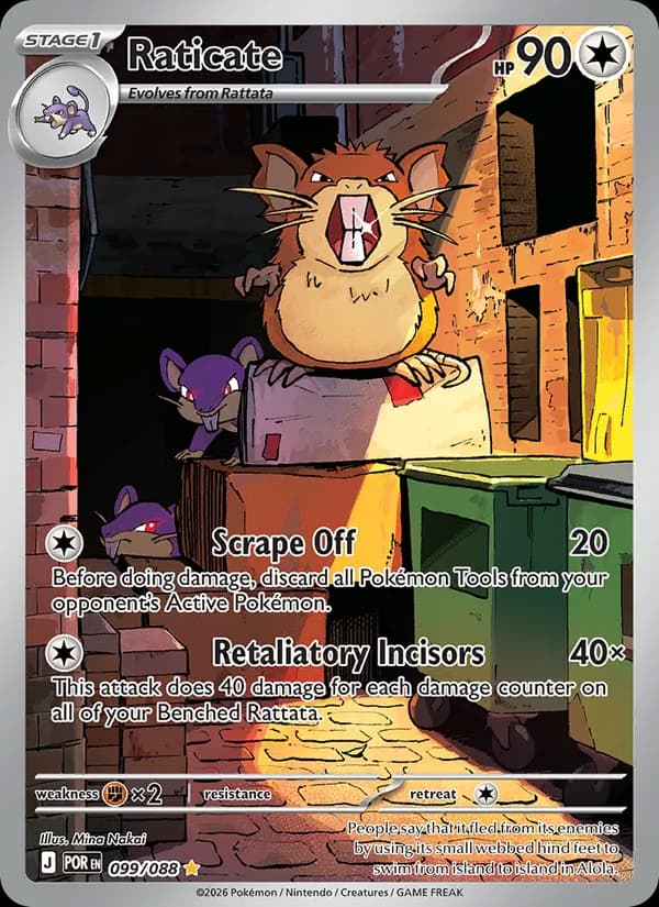 Raticate card in English